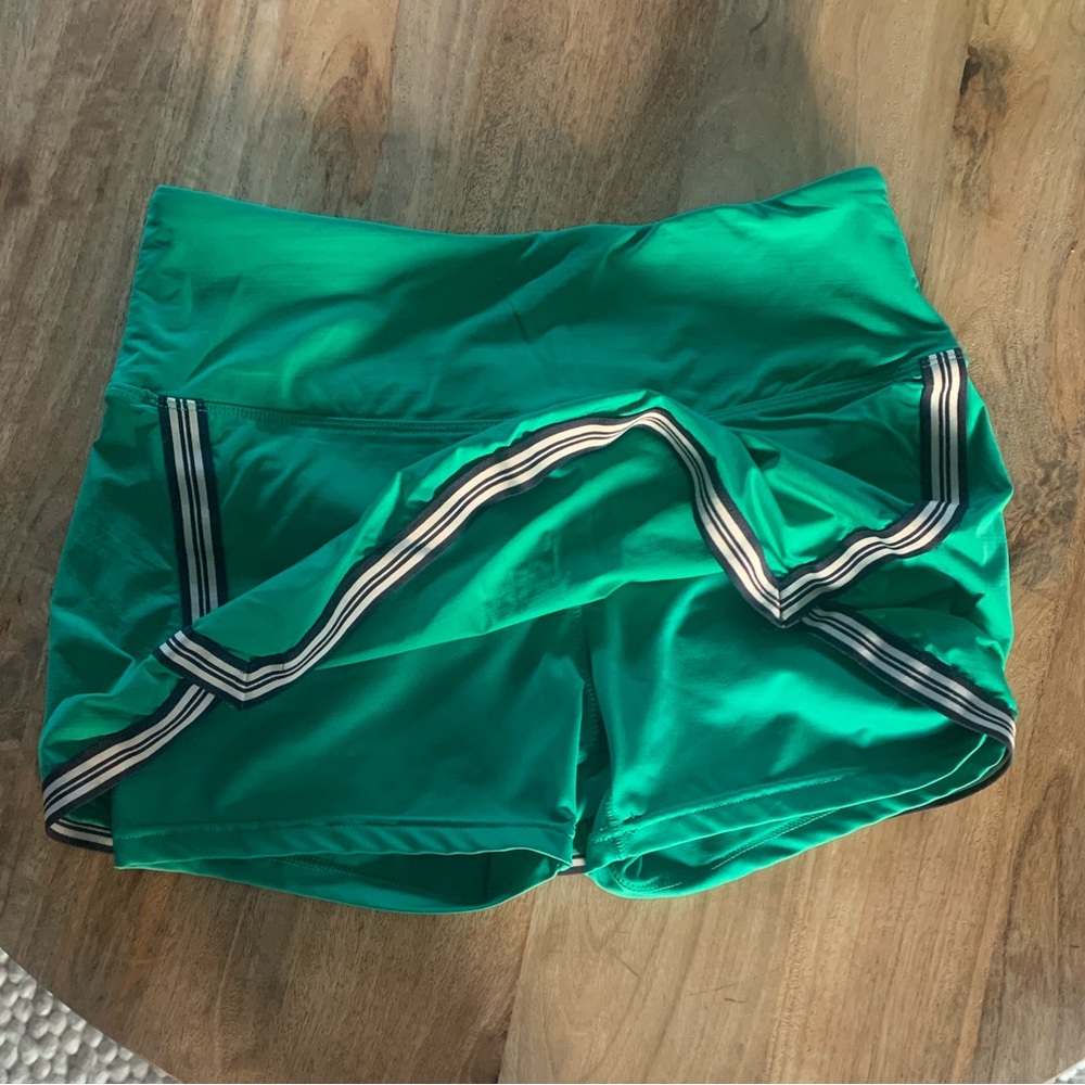 Fila Green Athletic Skirt with Stripe Detail